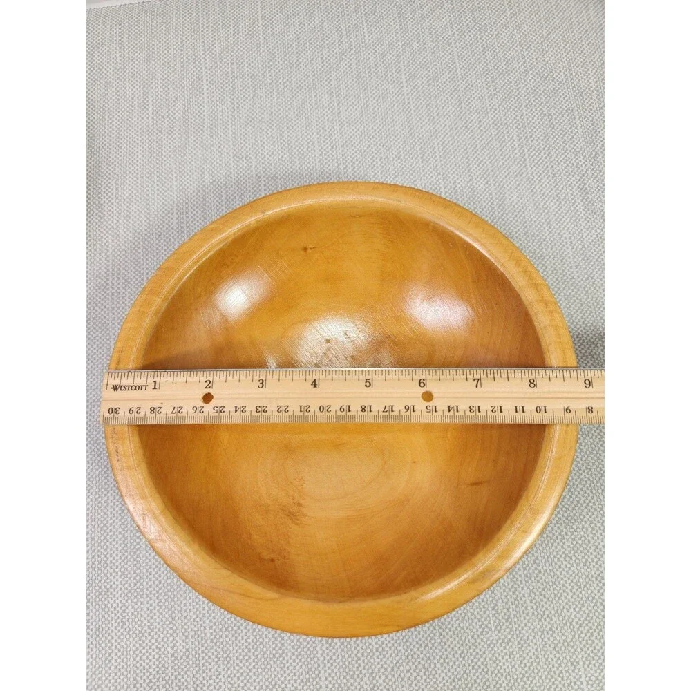 3 Vintage Munising Wooden Bowl Primitive Wood Rustic Farmhouse Boho